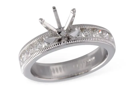 Diamond Semi-Mount Engagement Ring in white gold
