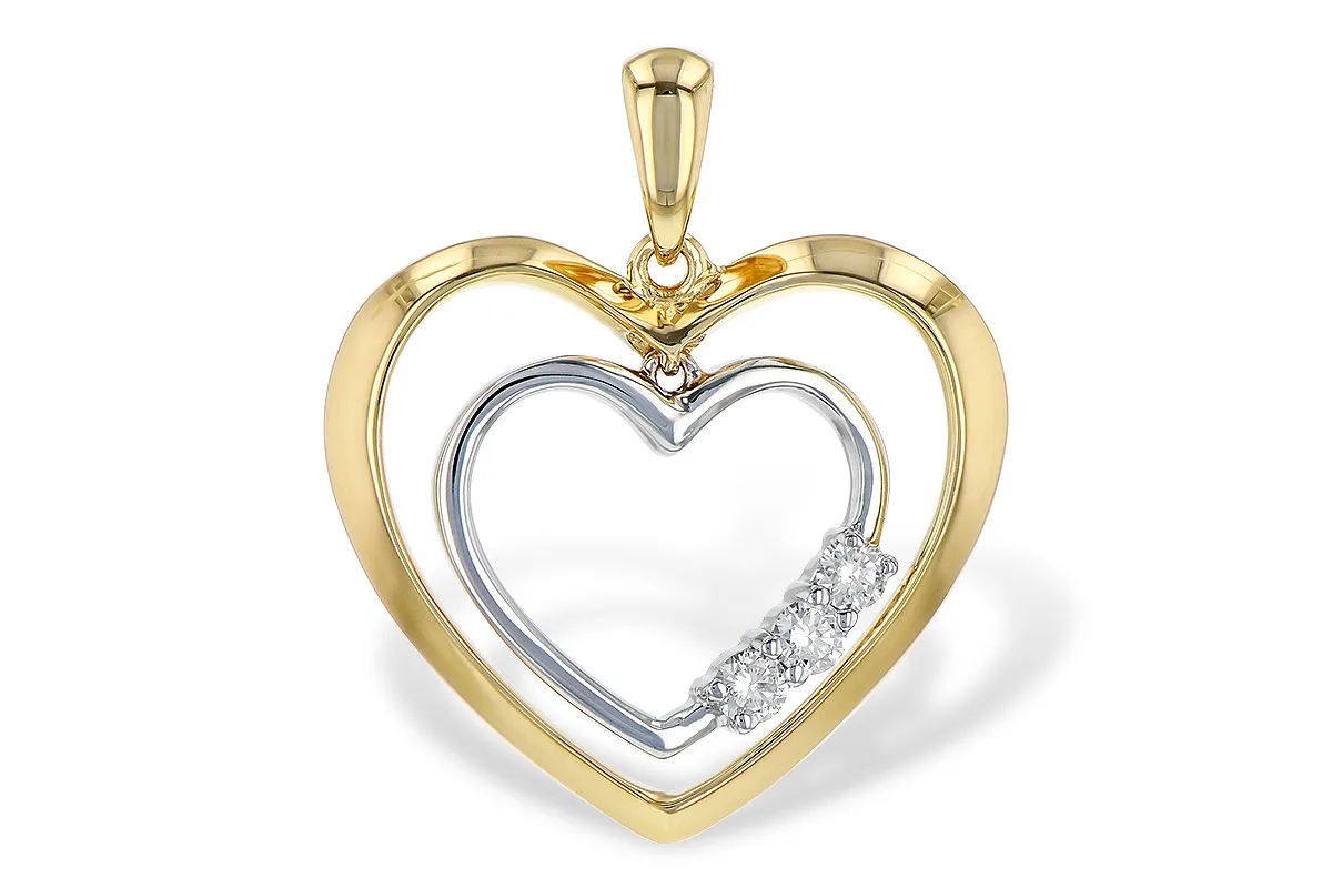 Diamond Pendant in two-tone