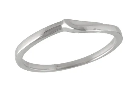 Gold Wedding Band in white gold