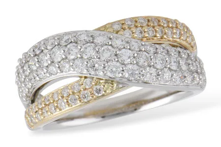 Diamond Wedding Band in two-tone (reversed)
