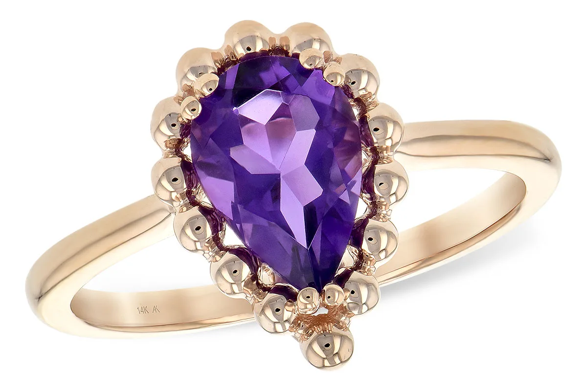 Amethyst Ring in rose gold