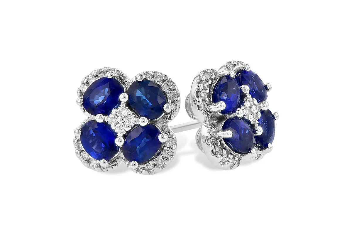 Sapphire Earrings in white gold