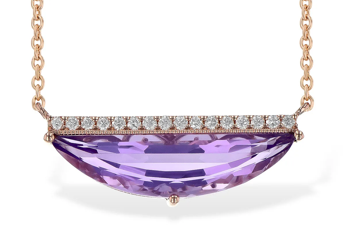 Amethyst Necklace in rose gold