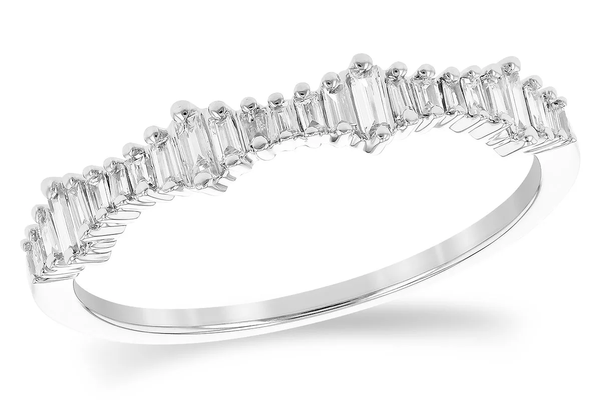 Baguette Diamond Wedding Band in white gold