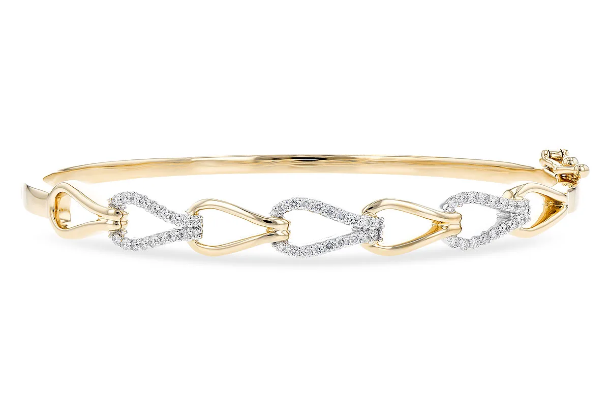 Diamond Bangle in yellow & white