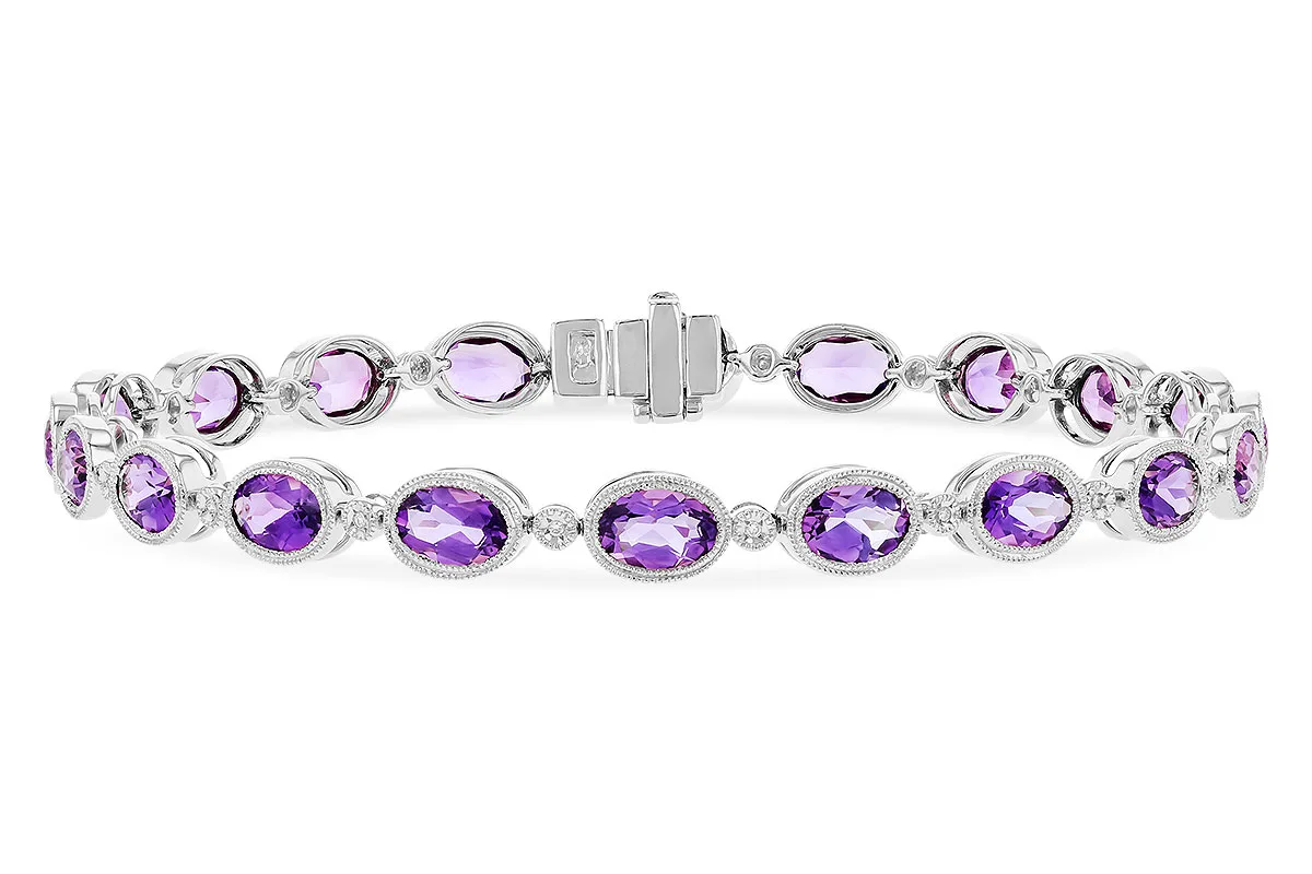 Amethyst Bracelet in white gold