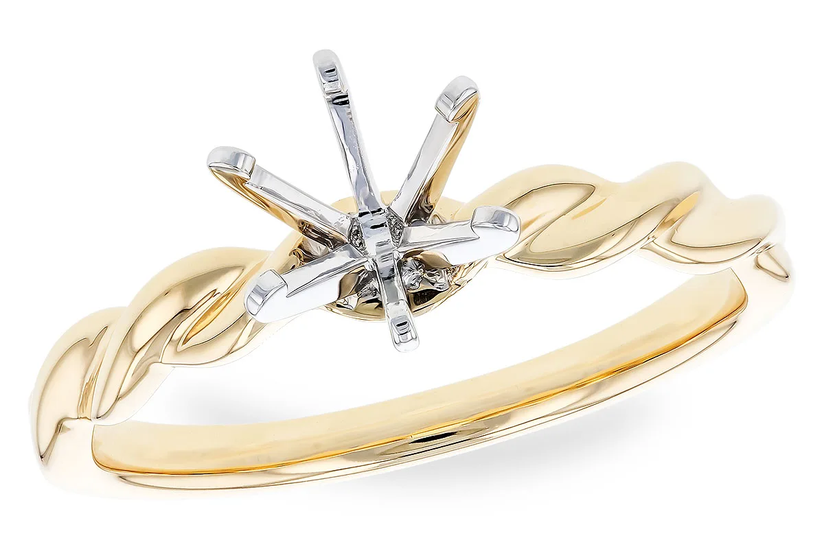 Semi-Mount Engagement Ring in yellow gold