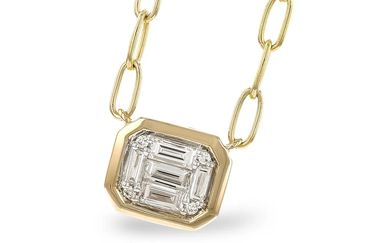 Diamond Necklace in yellow gold