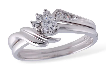 Diamond Wedding Set in white gold
