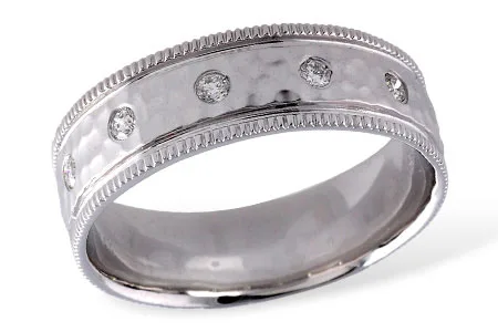 Men's Diamond Wedding Band in white gold