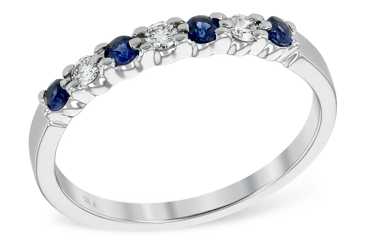 Sapphire Wedding Band in white gold