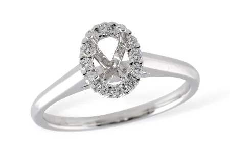Diamond Semi-Mount Engagement Ring in white gold