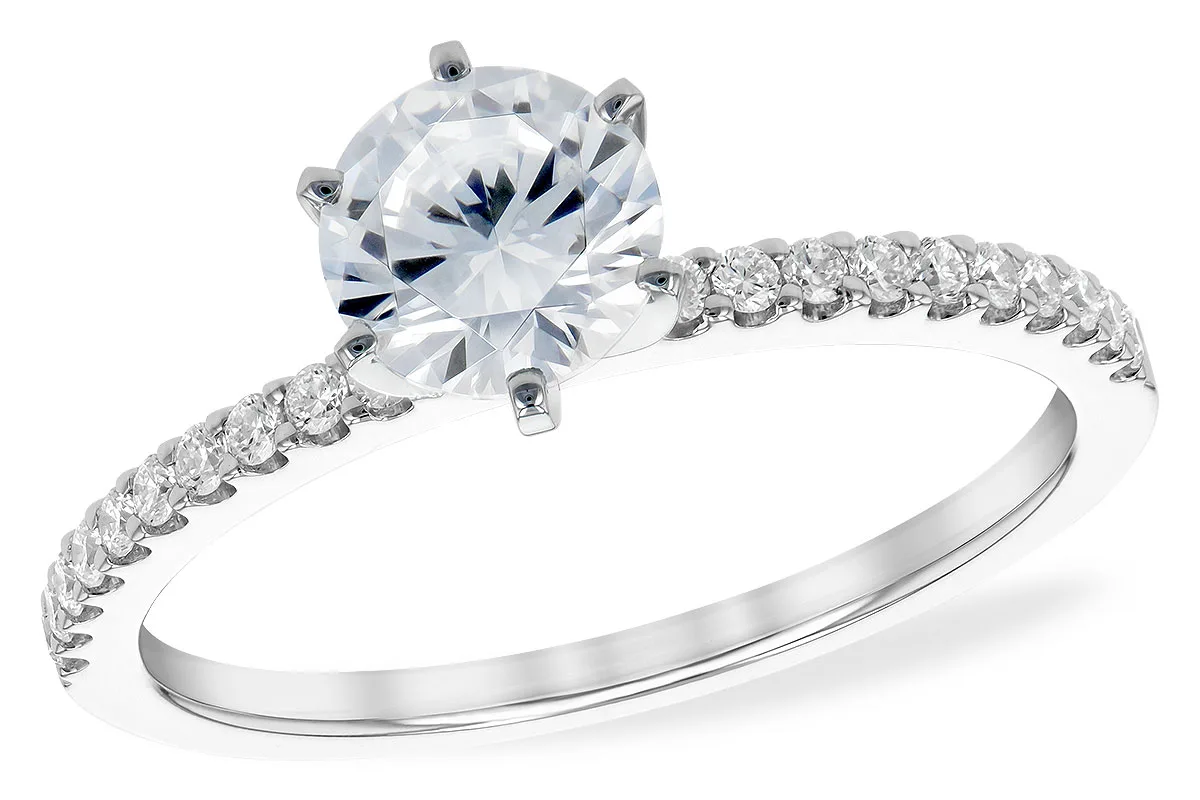 Diamond Semi-Mount Engagement Ring in white gold