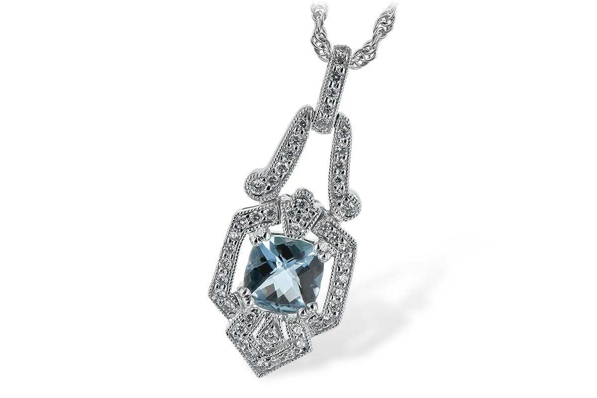 Aquamarine Necklace in white gold