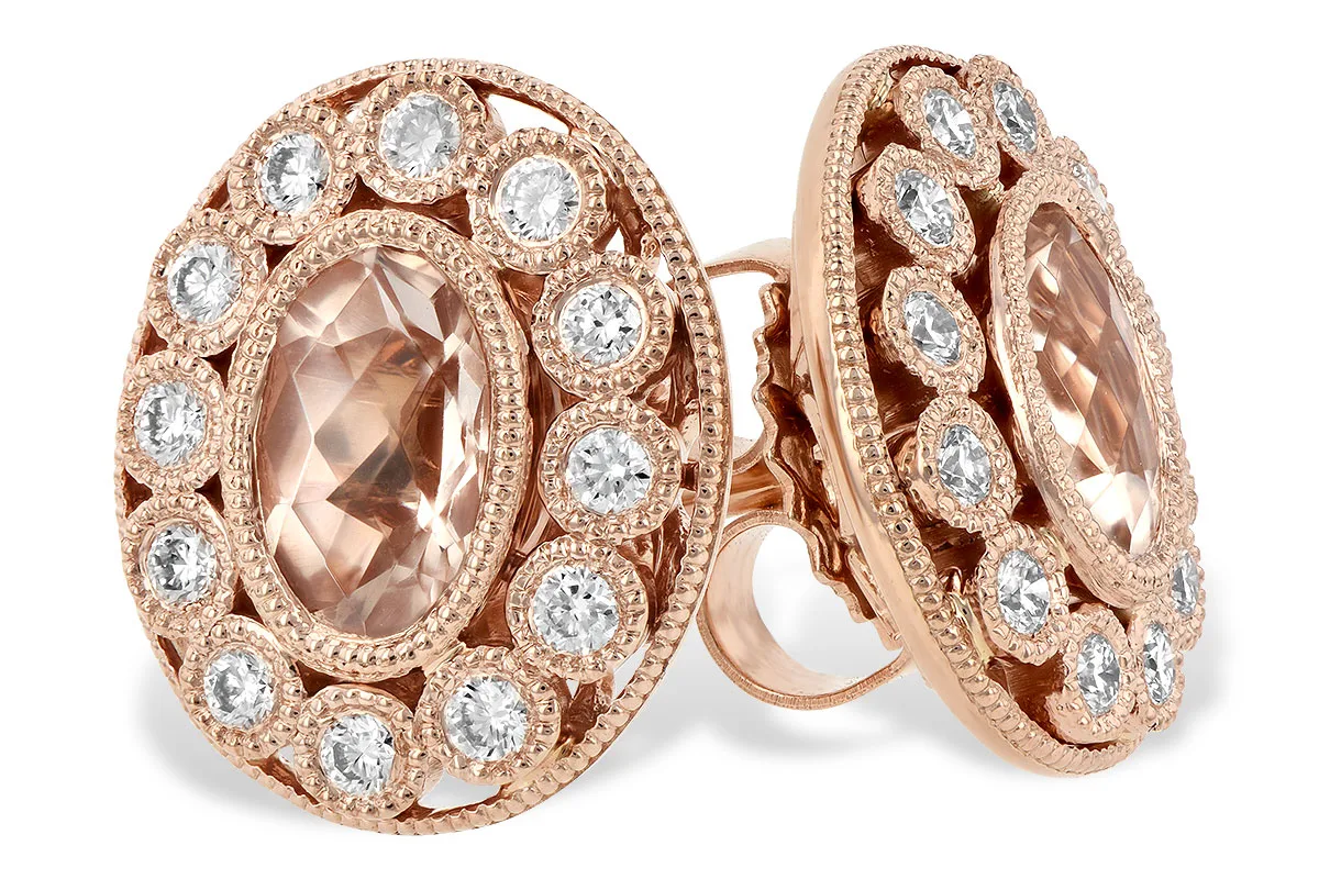 Morganite Earrings in rose gold