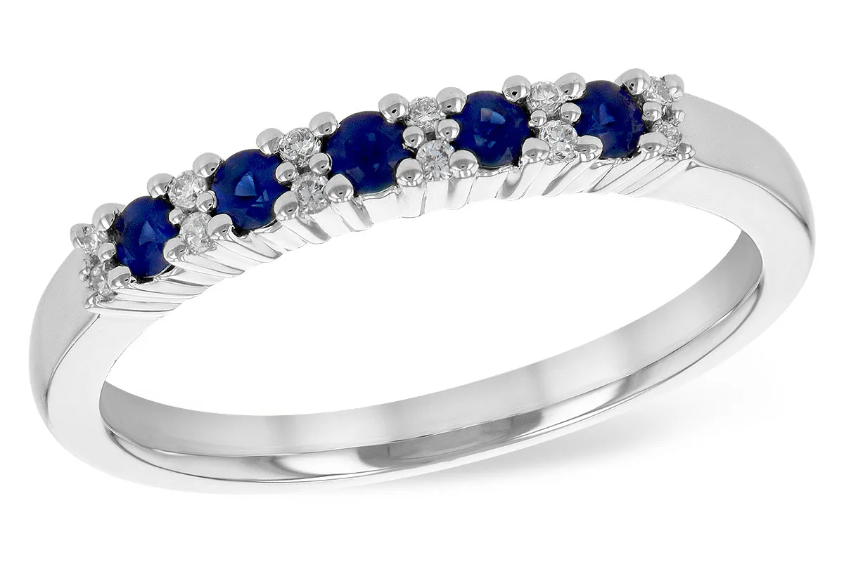 Sapphire Wedding Band in white gold
