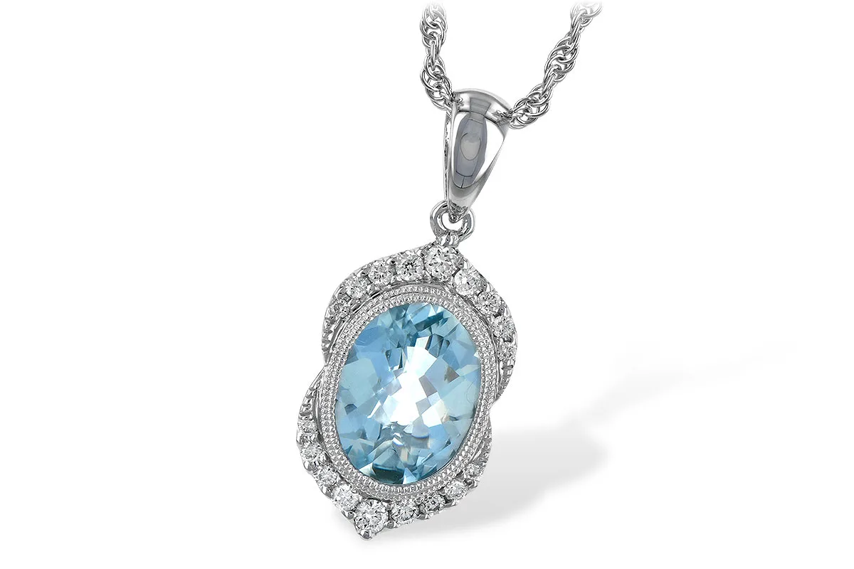Aquamarine Necklace in white gold