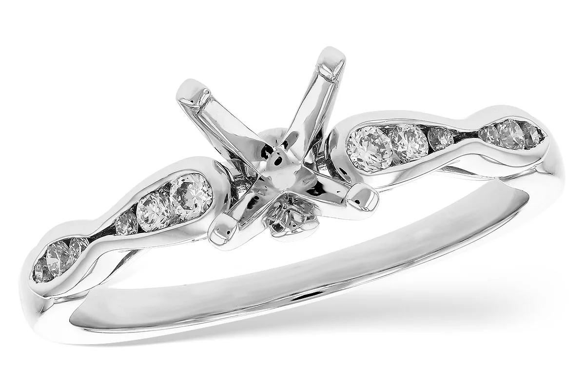 Diamond Semi-Mount Engagement Ring in white gold