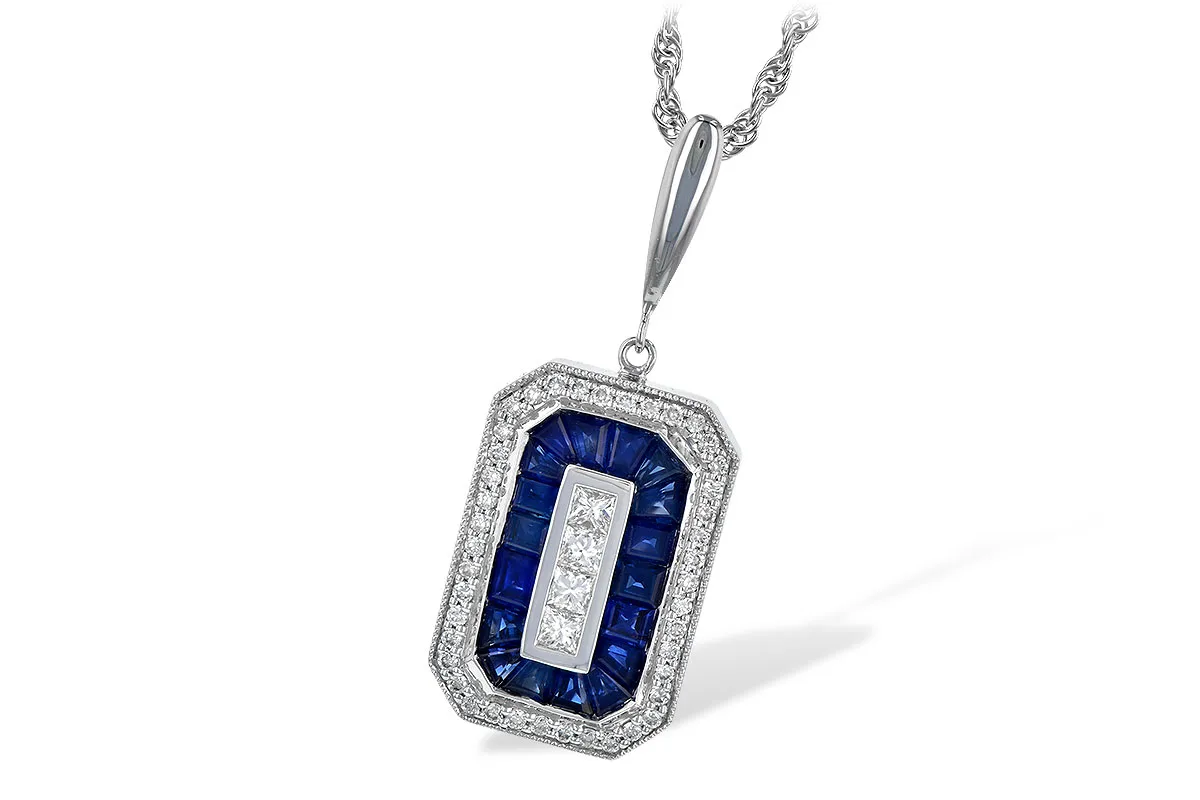 Sapphire Necklace in white gold