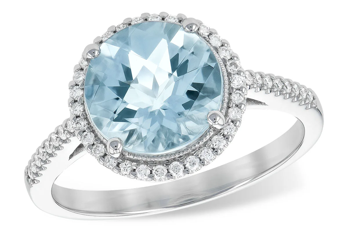 Aquamarine Ring in white gold