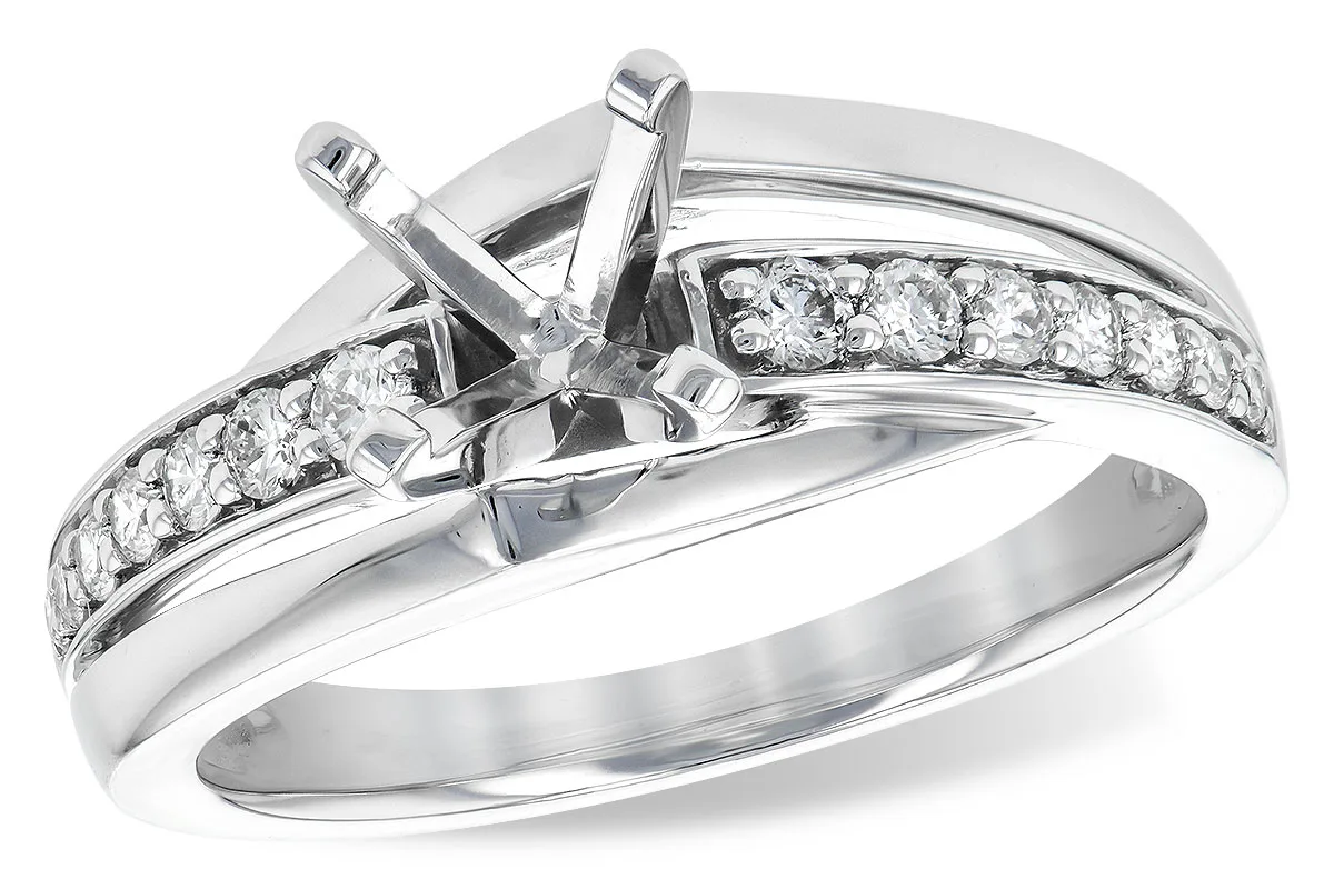 Diamond Semi-Mount Engagement Ring in white gold