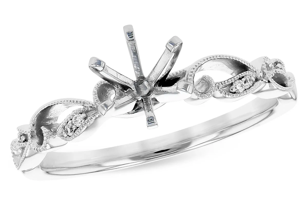 Diamond Semi-Mount Engagement Ring in white gold