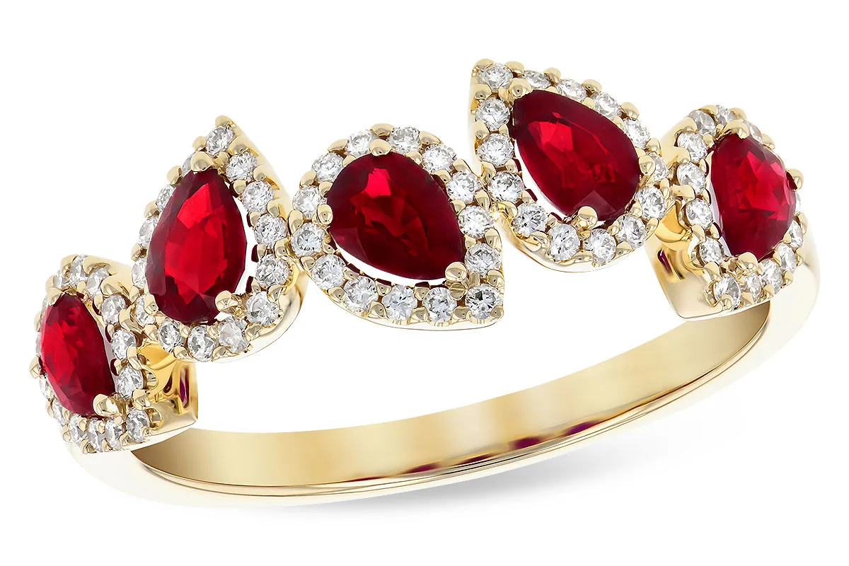 Ruby Ring in yellow gold