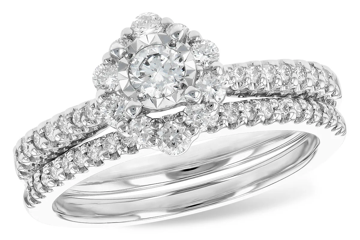 Diamond Wedding Set in white gold
