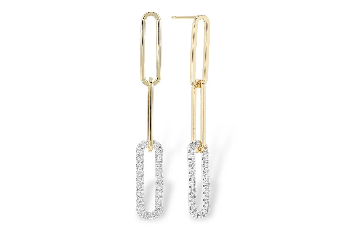Diamond Earrings in yellow & white