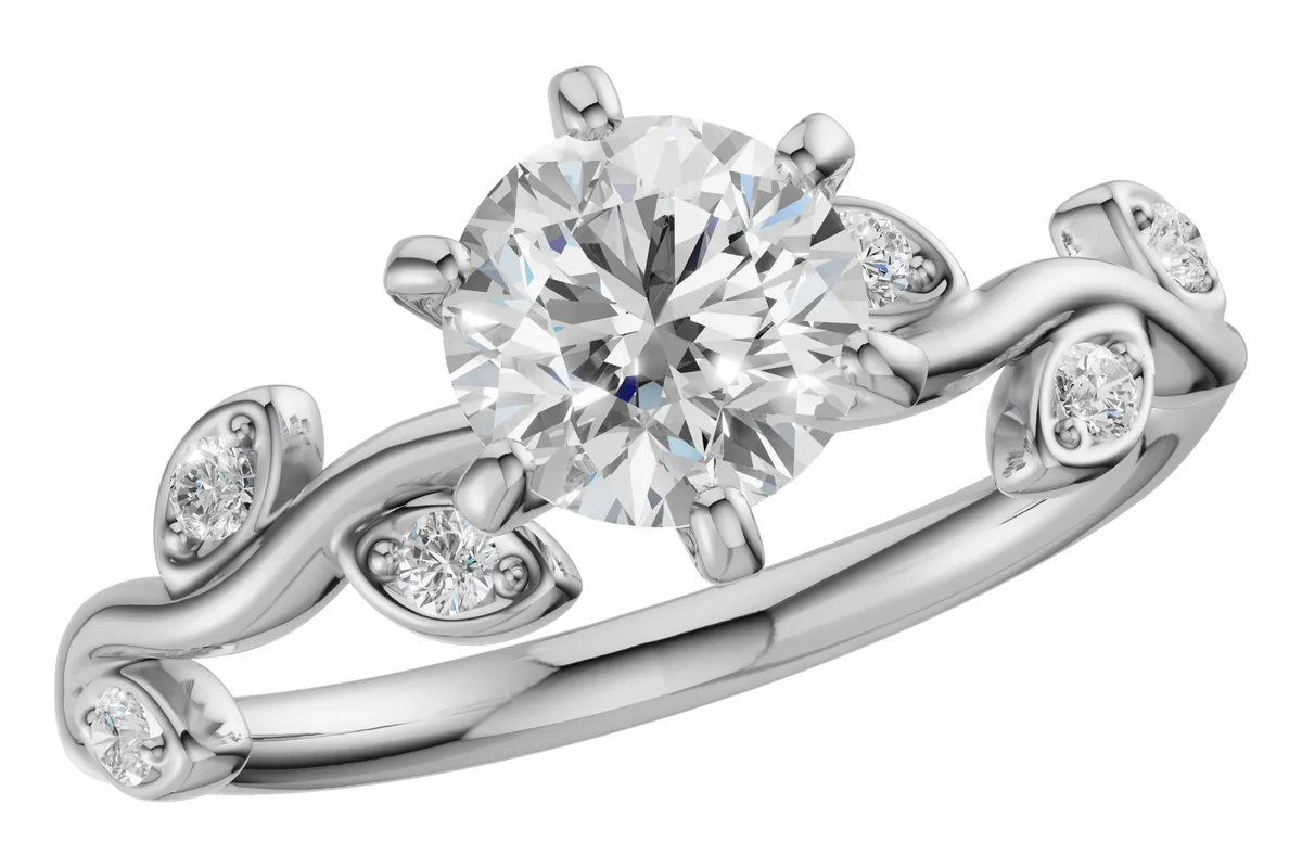 Diamond Semi-Mount Ring in white gold