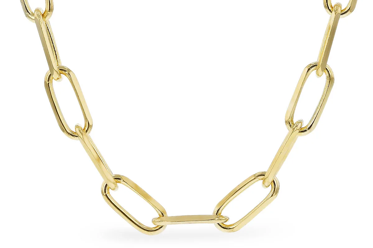 Paperclip Chain in yellow gold