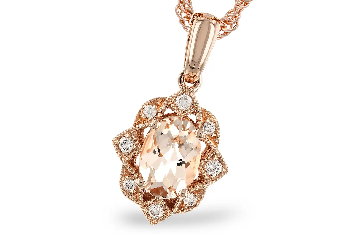 Morganite Necklace in rose gold