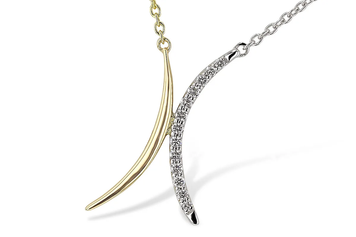 Diamond Necklace in yellow & white
