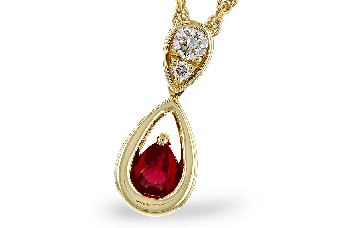 Ruby Necklace in yellow gold