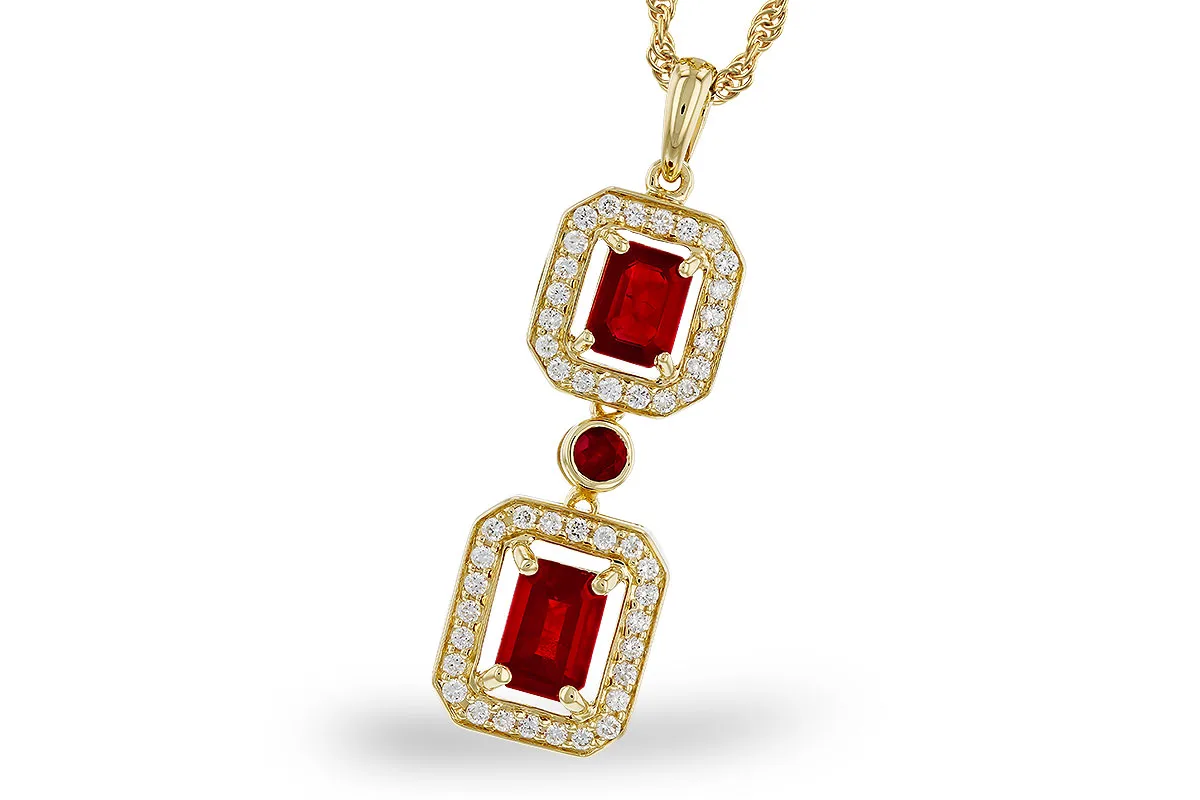 Ruby Necklace in yellow gold