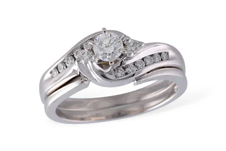 Diamond Wedding Set in white gold