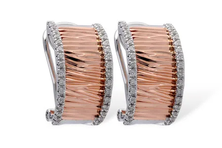 Diamond Earrings in two-tone (reversed)