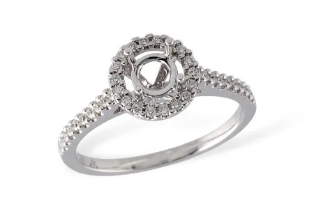 Diamond Semi-Mount Engagement Ring in white gold