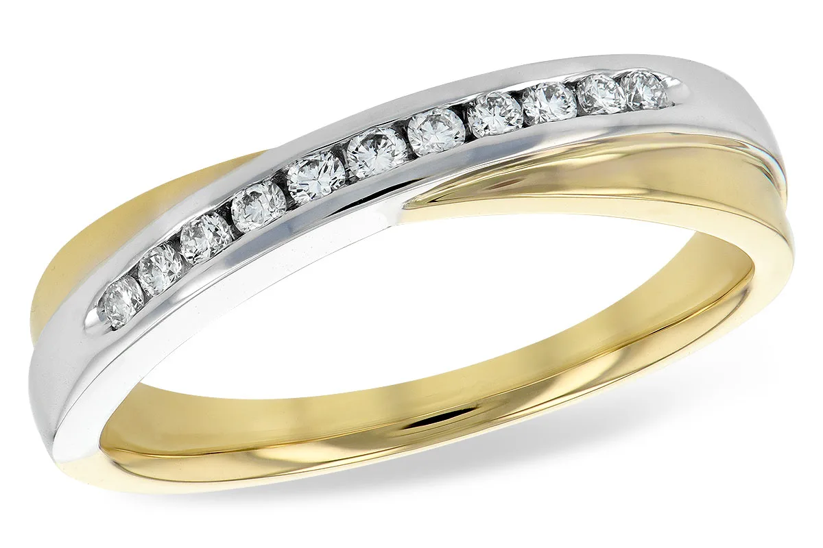 Diamond Wedding Band in two-tone