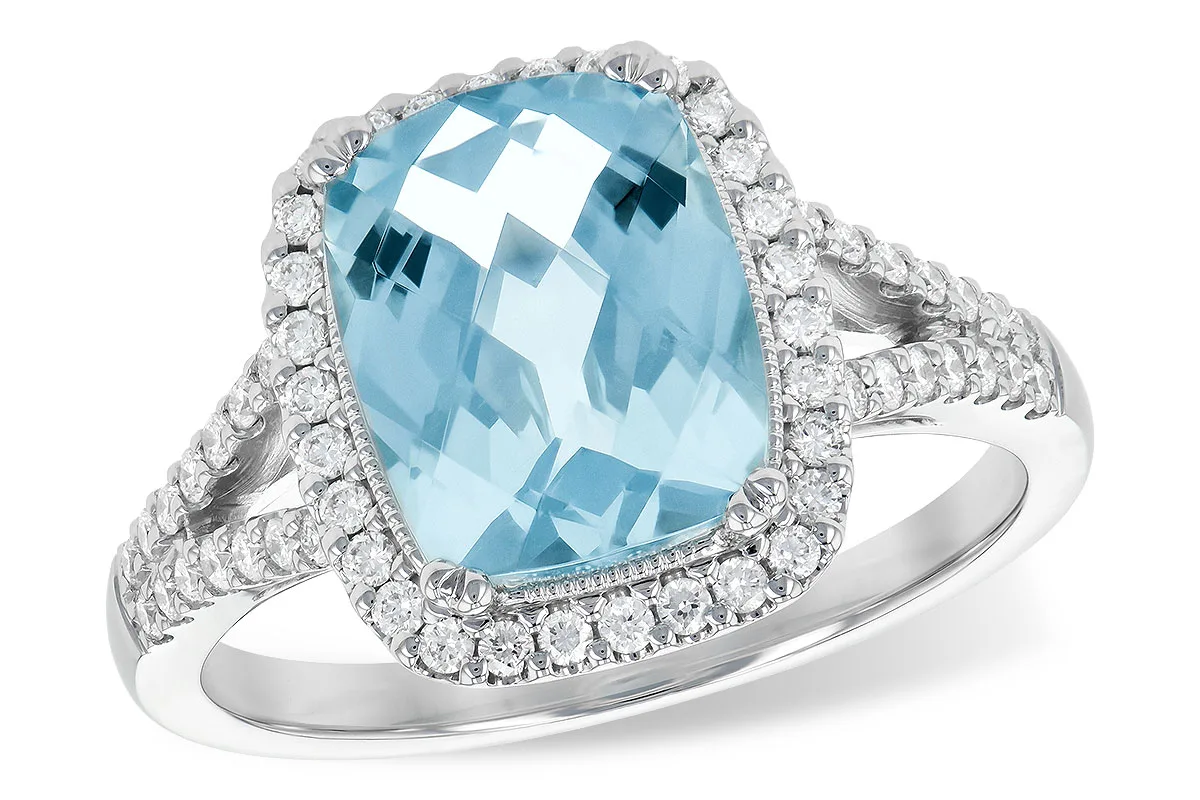 Aquamarine Ring in white gold