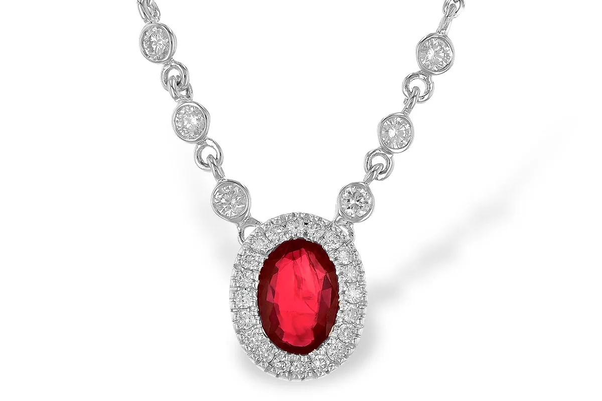 Ruby Necklace in white gold