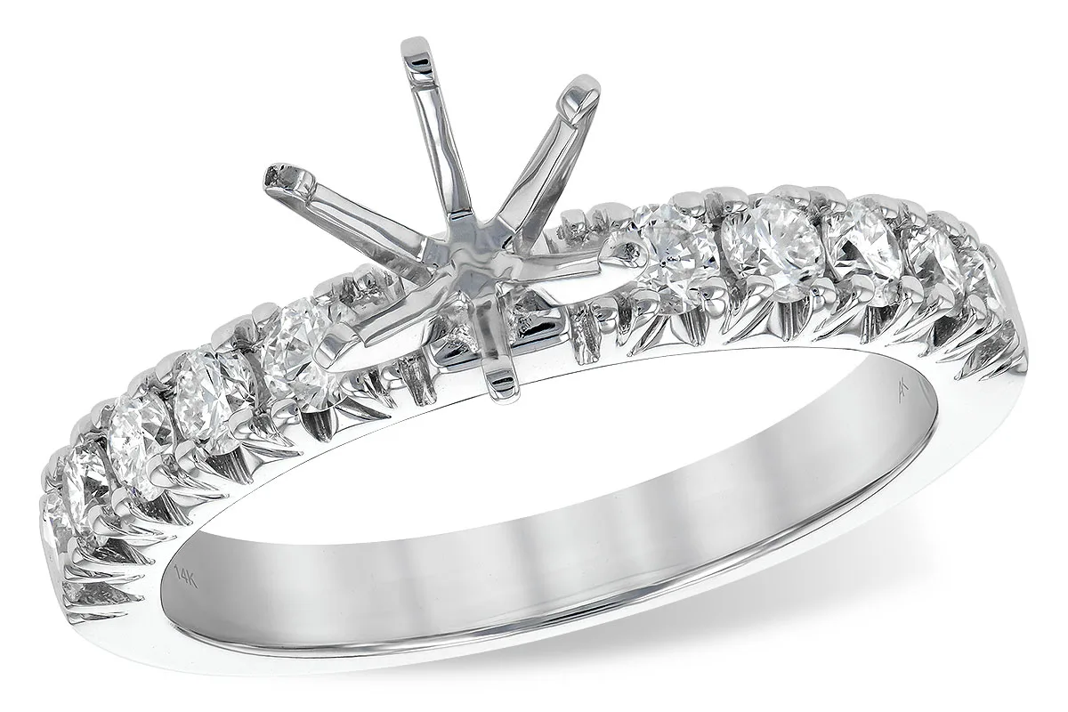Diamond Semi-Mount Engagement Ring in white gold