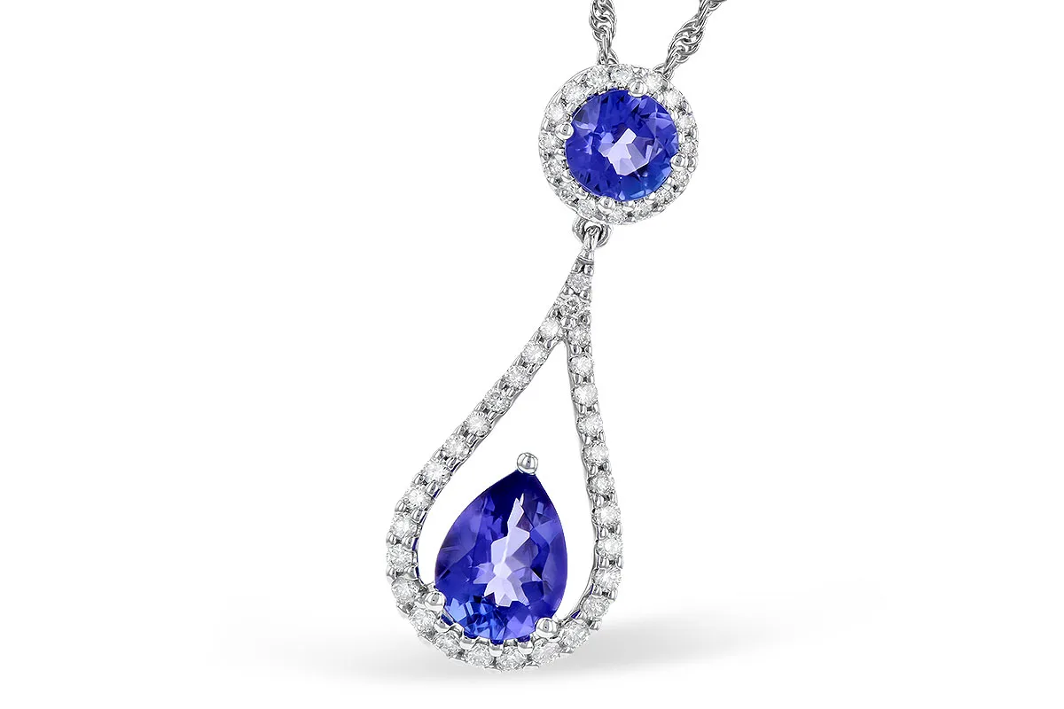 Tanzanite Necklace in white gold