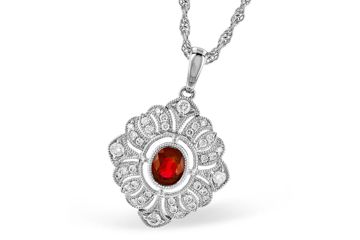 Ruby Necklace in white gold