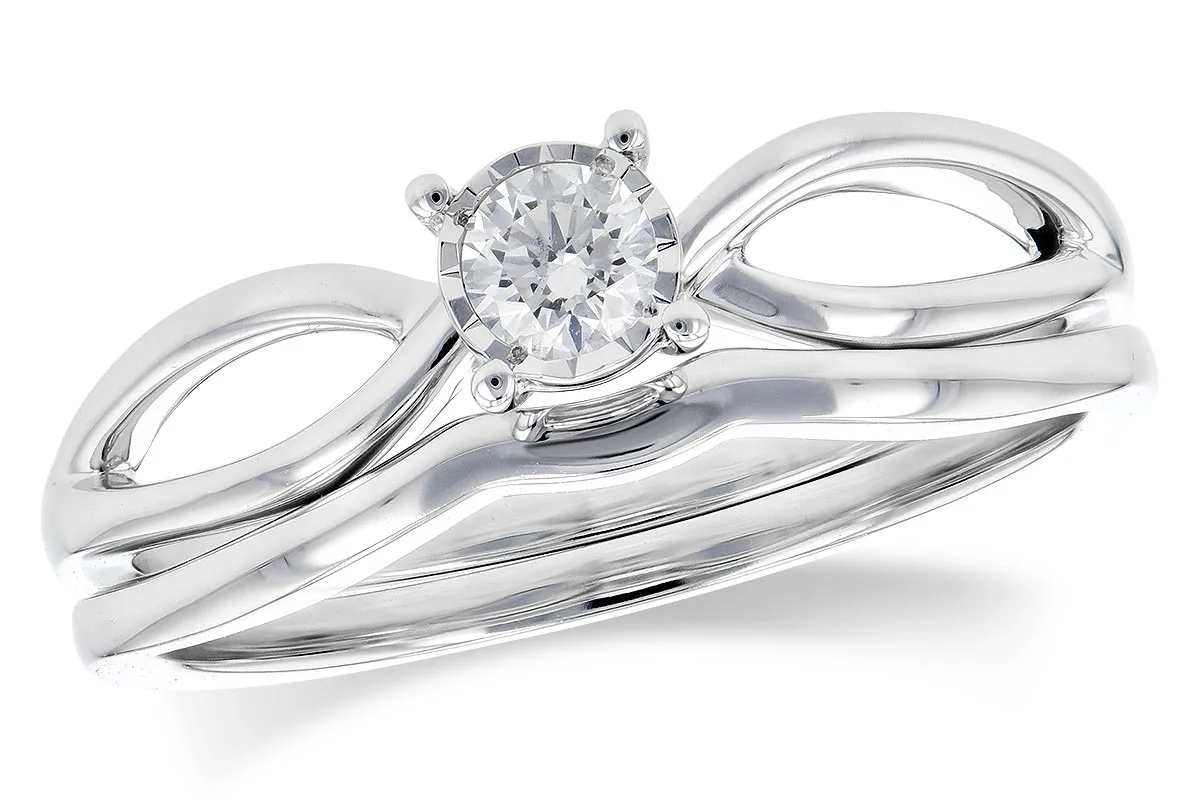 Diamond Wedding Set in white gold