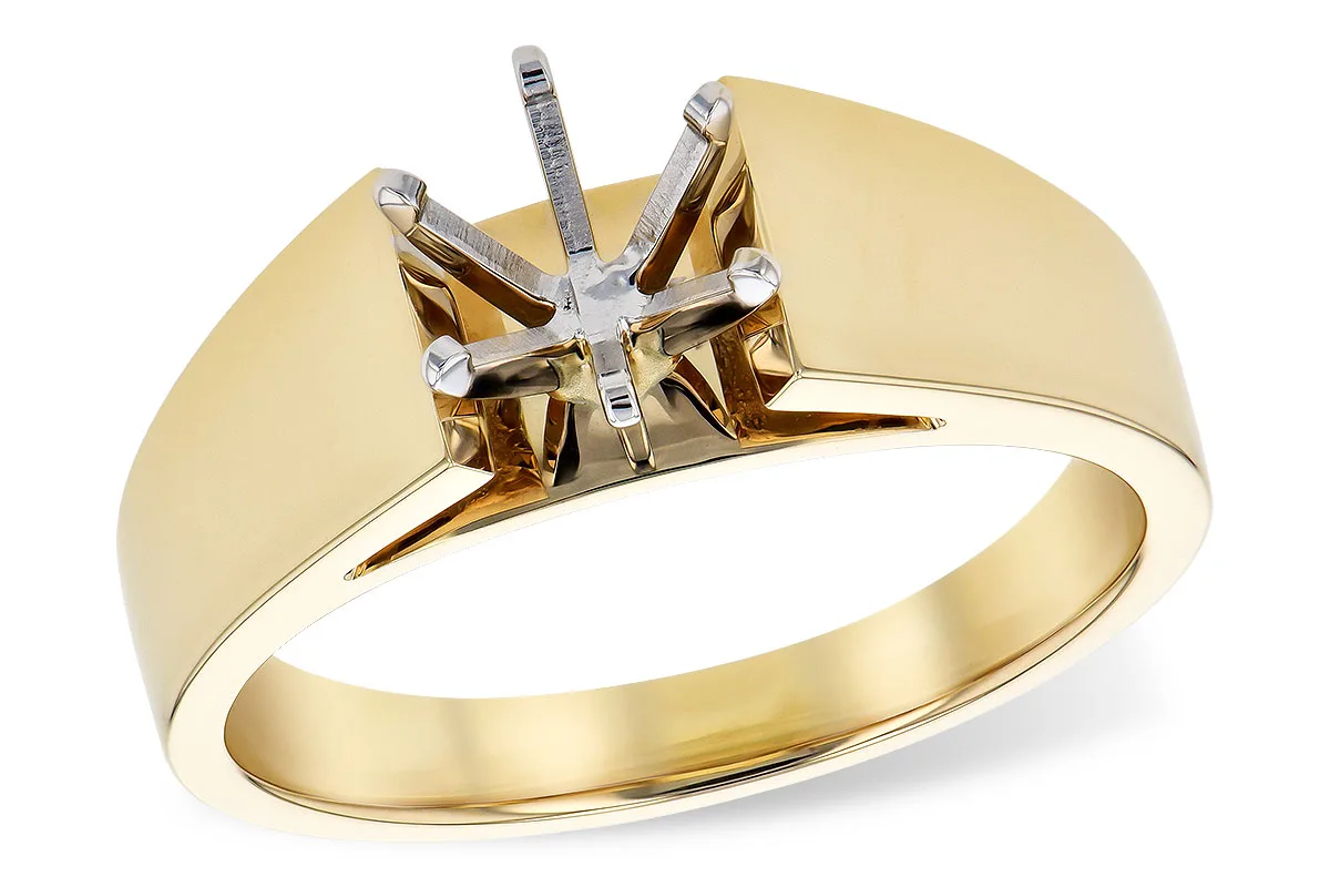 Semi-Mount Engagement Ring in yellow gold