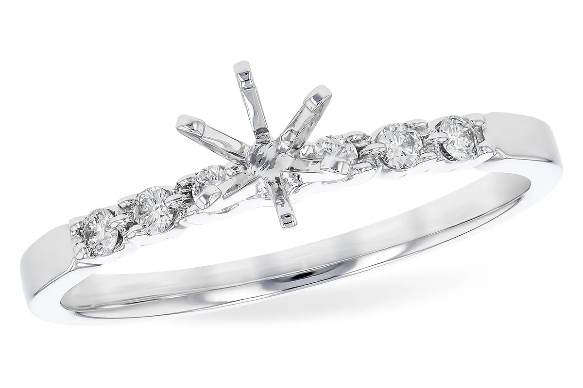Diamond Semi-Mount Engagement Ring in white gold