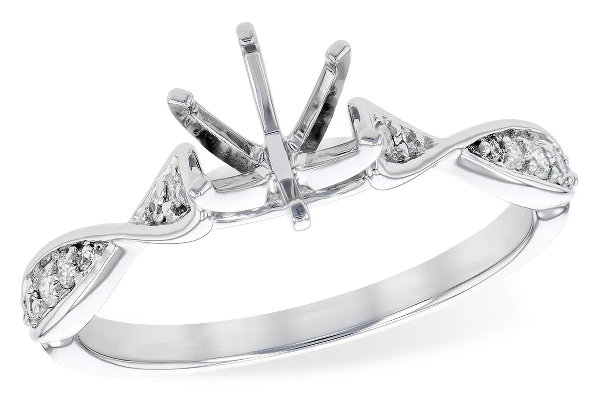 Diamond Semi-Mount Engagement Ring in white gold