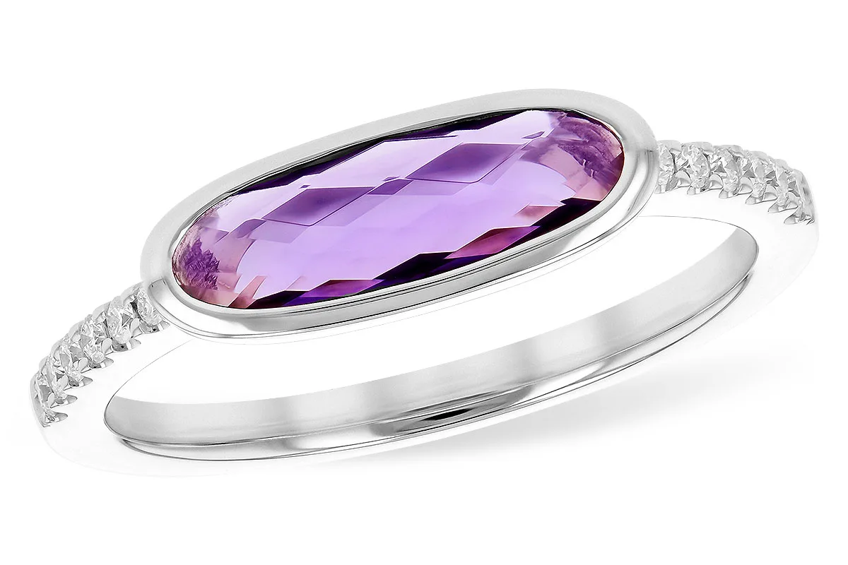 Amethyst Ring in white gold