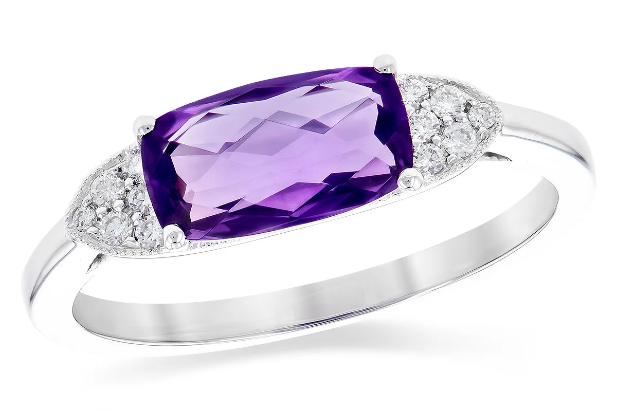 Amethyst Ring in white gold
